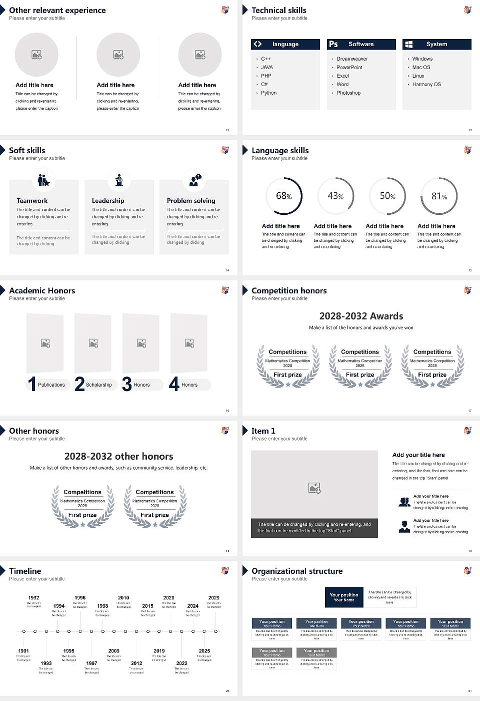 Catholic University of Lille Resume PPT Template16:9 ratio PPT effect preview image3