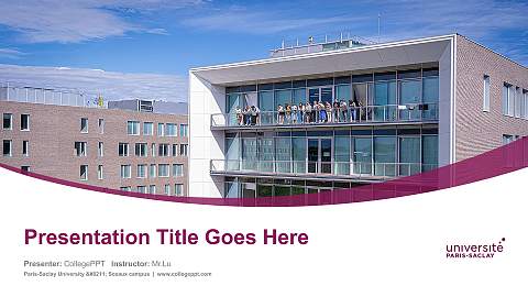 Paris-Saclay University – Sceaux campus Course/Courseware Creation PPT Template