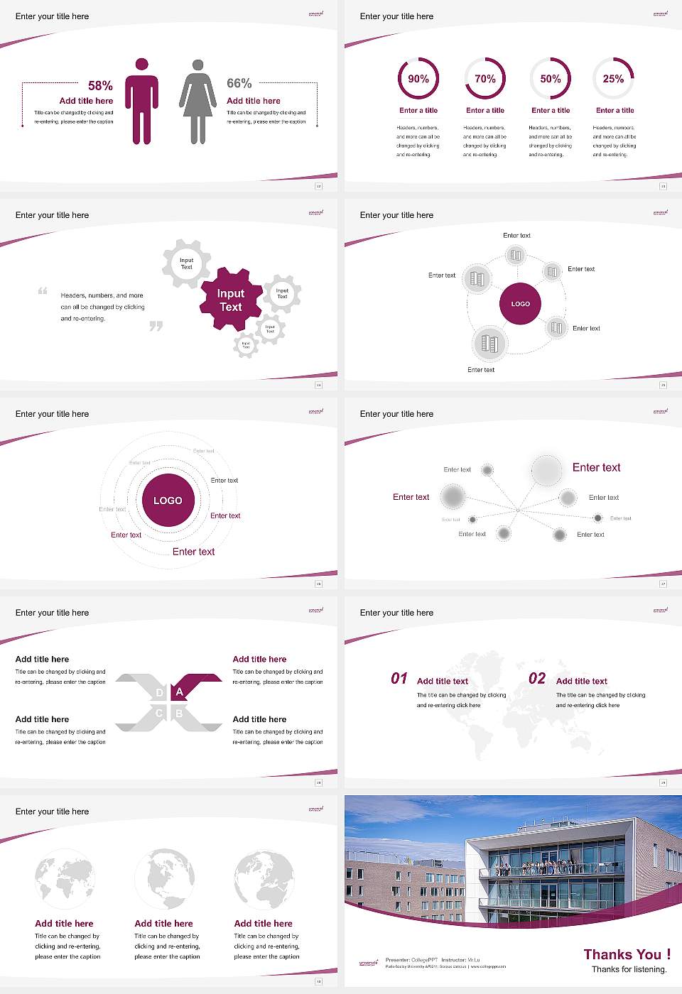 Paris-Saclay University – Sceaux campus Course/Courseware Creation PPT Template16:9 ratio PPT effect preview image4