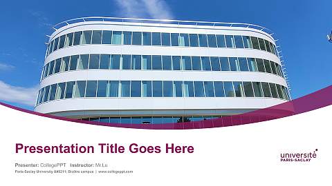 Paris-Saclay University – Bicêtre campus Course/Courseware Creation PPT Template