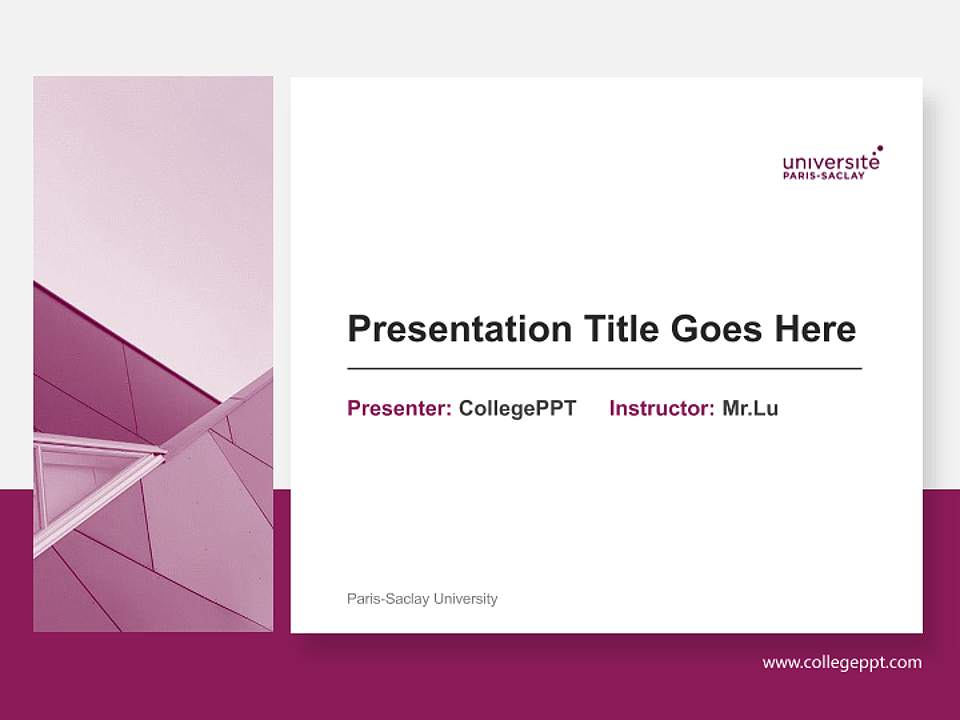 Paris-Saclay University General PPT Template4:3 ratio PPT effect preview image6