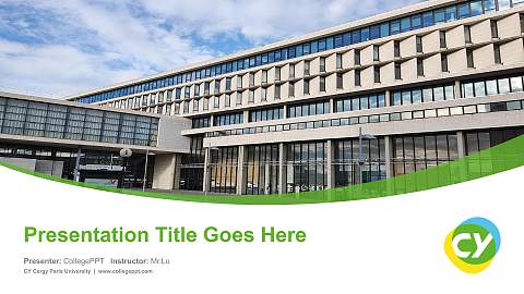 CY Cergy Paris University Course/Courseware Creation PPT Template