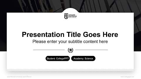 Jean Monnet University Saint-Étienne National Scholarship Defense PPT Template