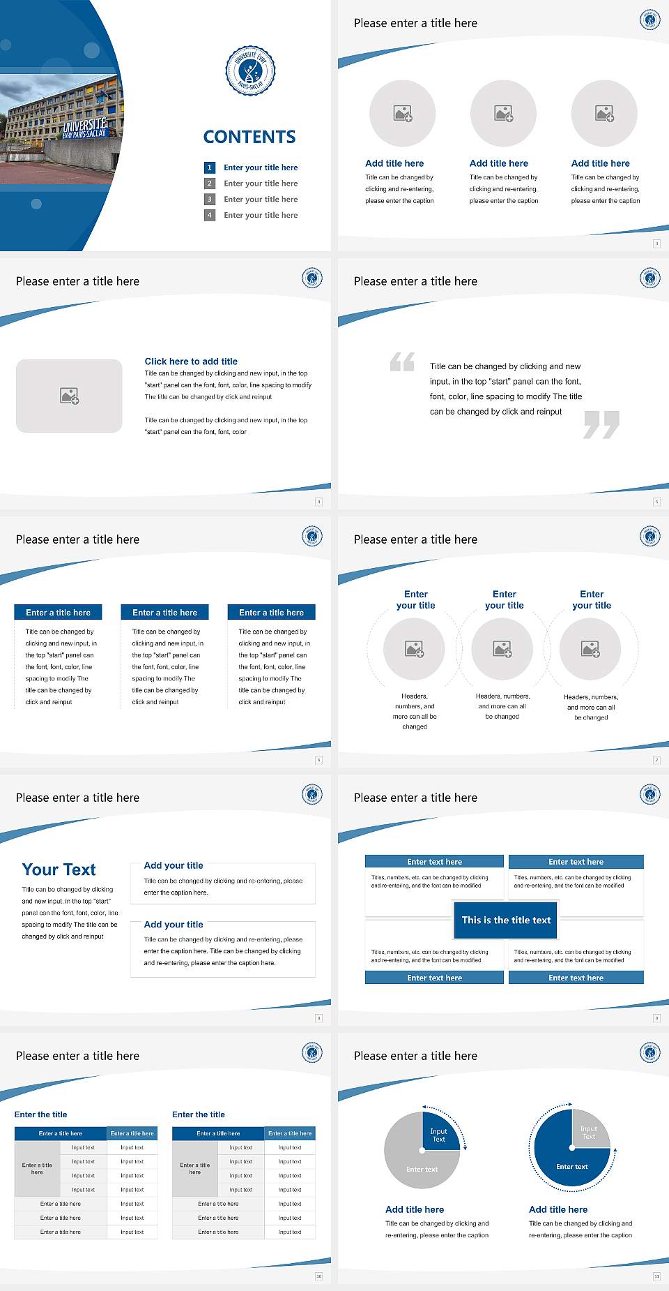 University of Évry Val d’Essonne Course/Courseware Creation PPT Template4:3 ratio PPT effect preview image2