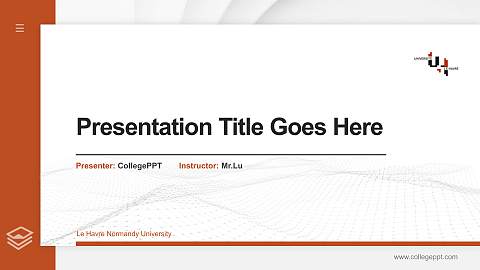Le Havre Normandy University Thesis Proposal/Graduation Defense PPT Template