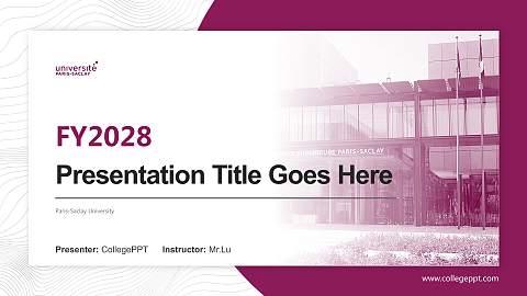 Paris-Saclay University Academic Presentation/Research Findings Report PPT Template