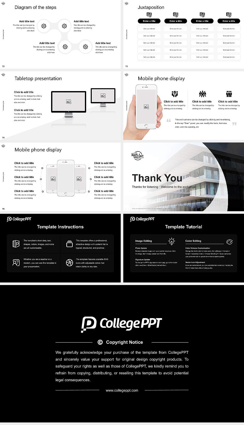 Paul-Valéry University Montpellier 3 Competition/Entrepreneurship Contest PPT Template16:9 ratio PPT effect preview image9