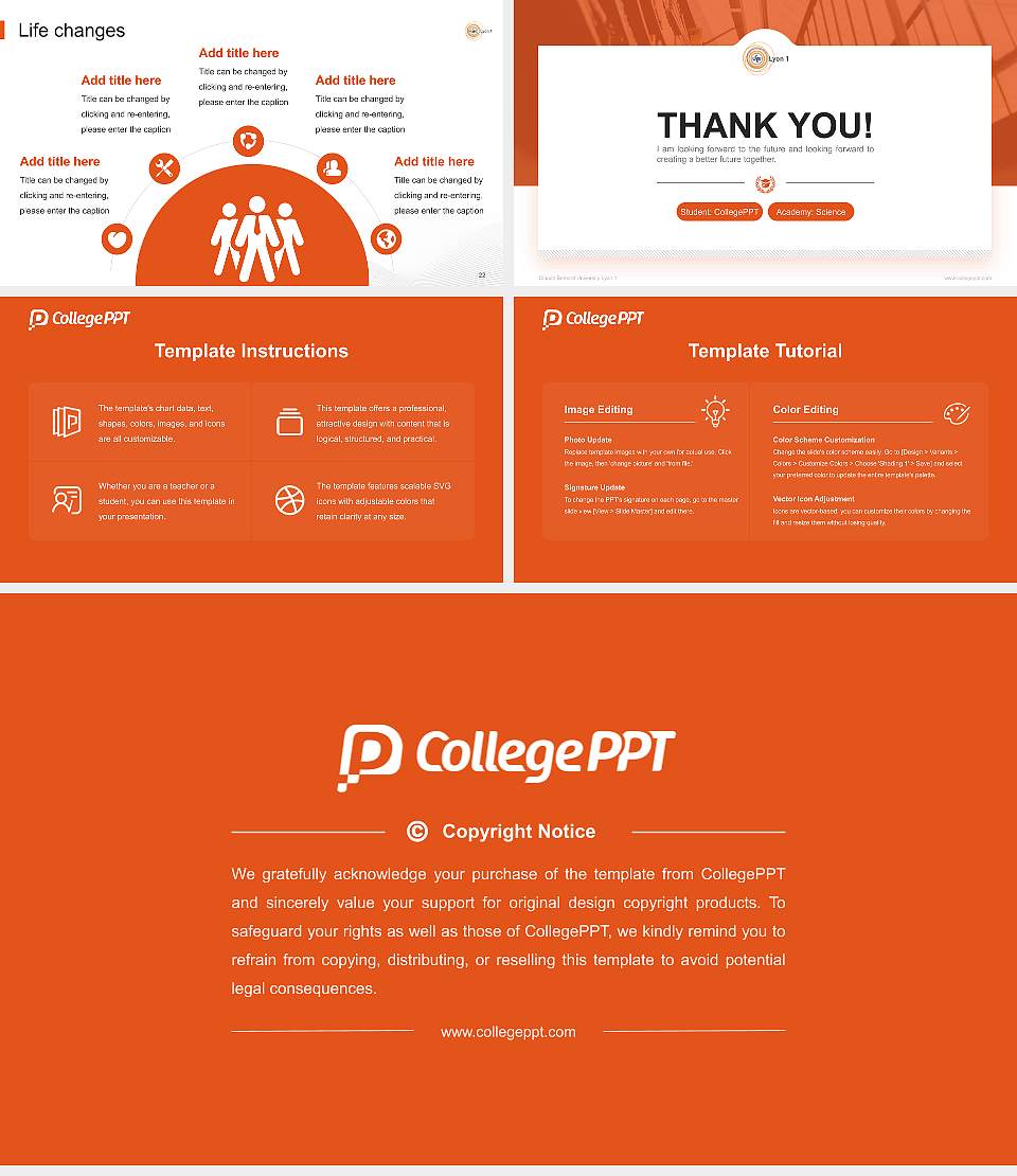 Claude Bernard University Lyon 1 National Scholarship Defense PPT Template16:9 ratio PPT effect preview image4