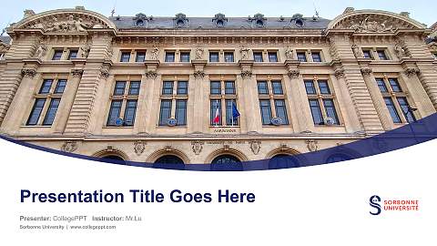 Sorbonne University Course/Courseware Creation PPT Template