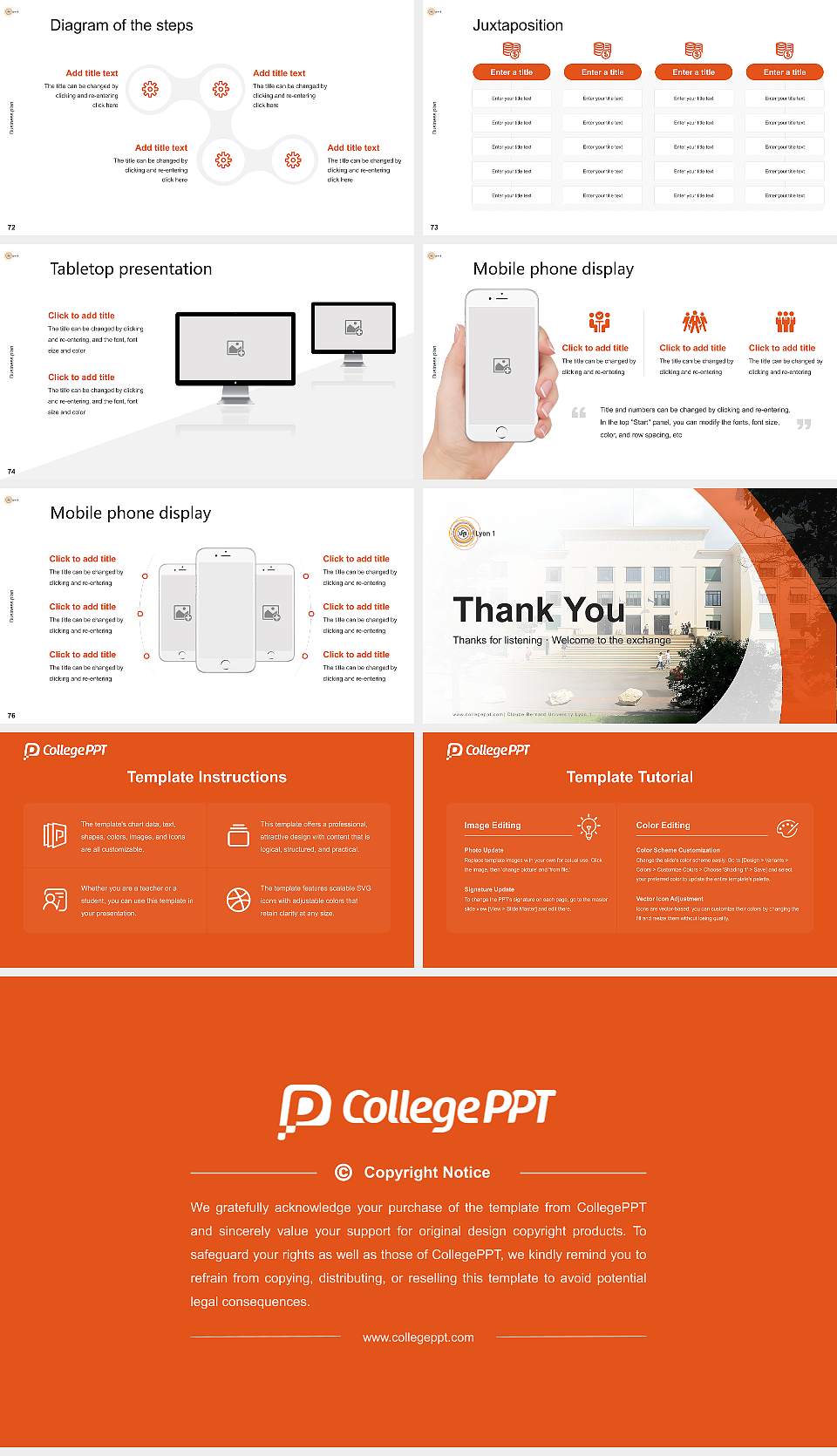 Claude Bernard University Lyon 1 Competition/Entrepreneurship Contest PPT Template16:9 ratio PPT effect preview image9
