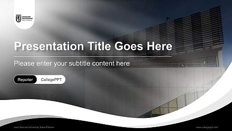Jean Monnet University Saint-Étienne Lecture Sharing and Networking Event PPT Template
