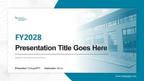 Polytechnic University of Hauts-de-France Academic Presentation/Research Findings Report PPT Template