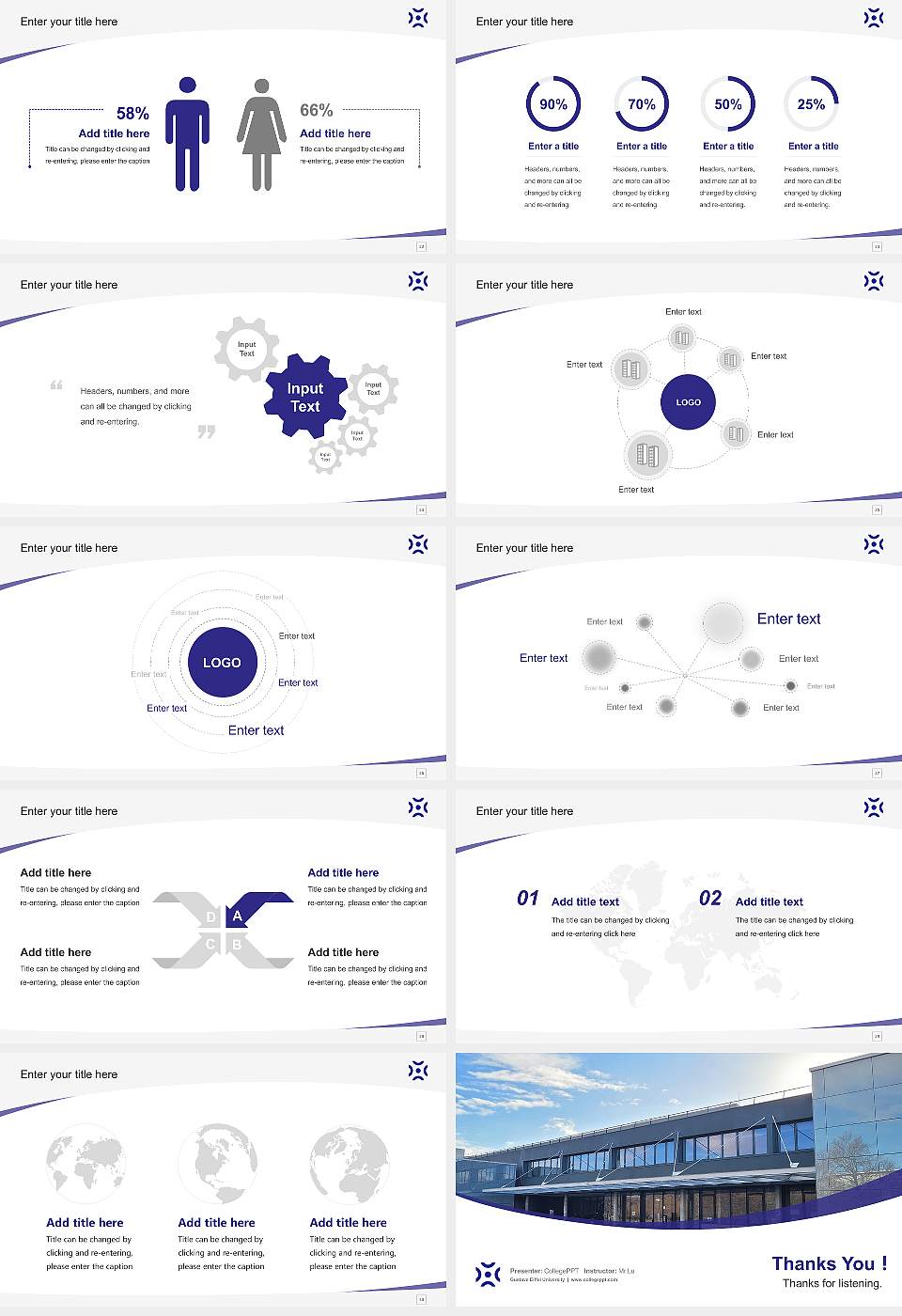 Gustave Eiffel University Course/Courseware Creation PPT Template16:9 ratio PPT effect preview image4