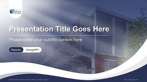 Sorbonne Paris North University – Bobigny campus Lecture Sharing and Networking Event PPT Template