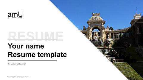 Aix-Marseille University Resume PPT Template