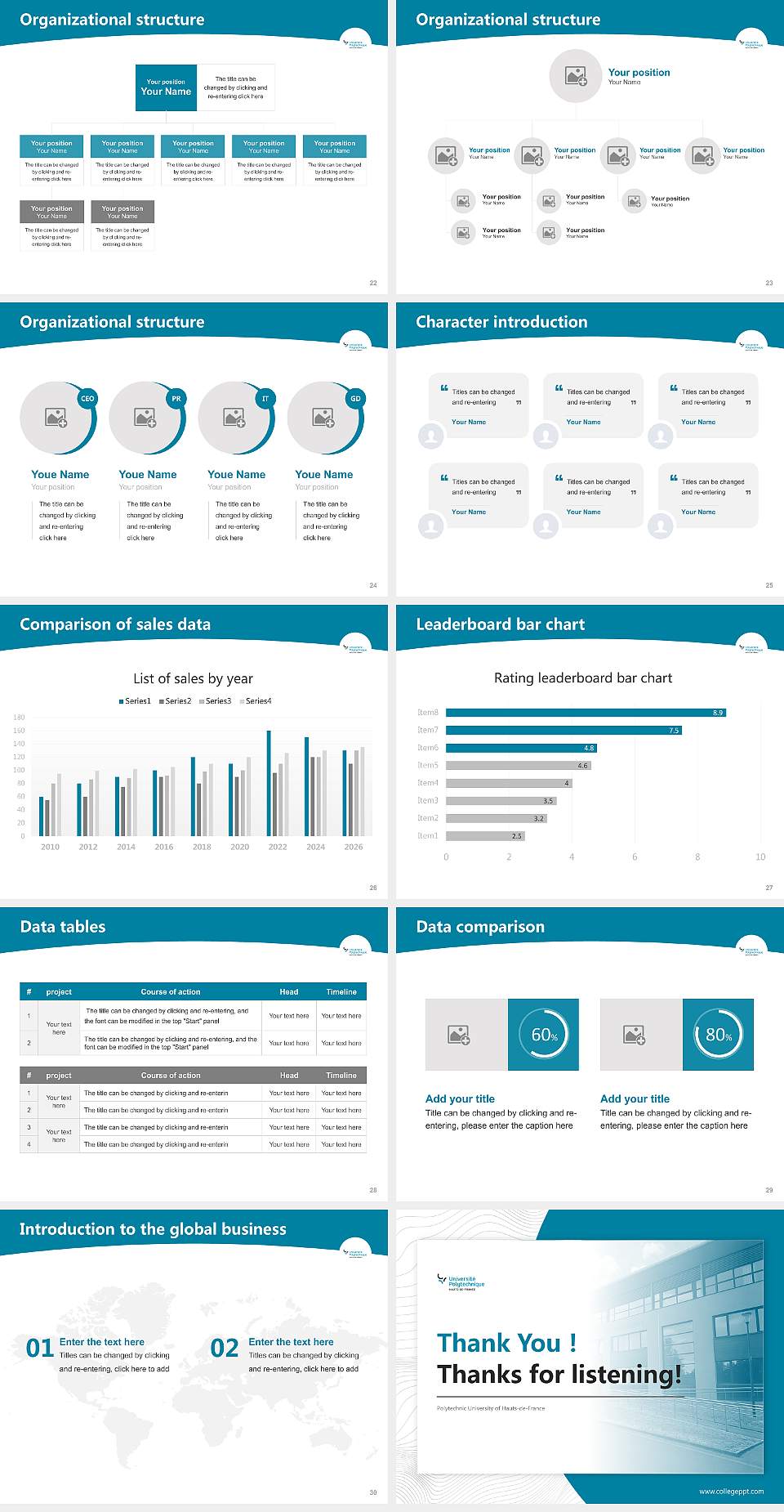 Polytechnic University of Hauts-de-France Academic Presentation/Research Findings Report PPT Template4:3 ratio PPT effect preview image4