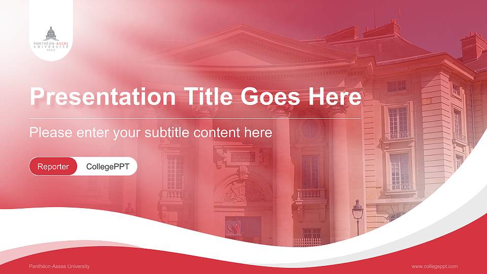 Panthéon-Assas University Lecture Sharing and Networking Event PPT Template16:9 ratio PPT effect preview image