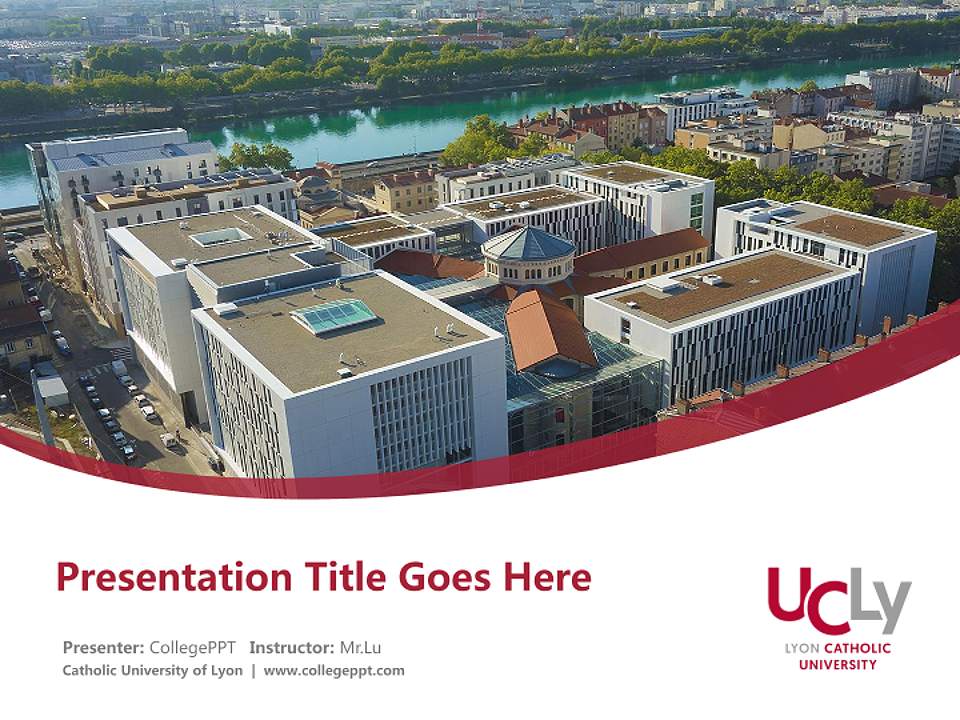 Catholic University of Lyon Course/Courseware Creation PPT Template4:3 ratio PPT effect preview image5