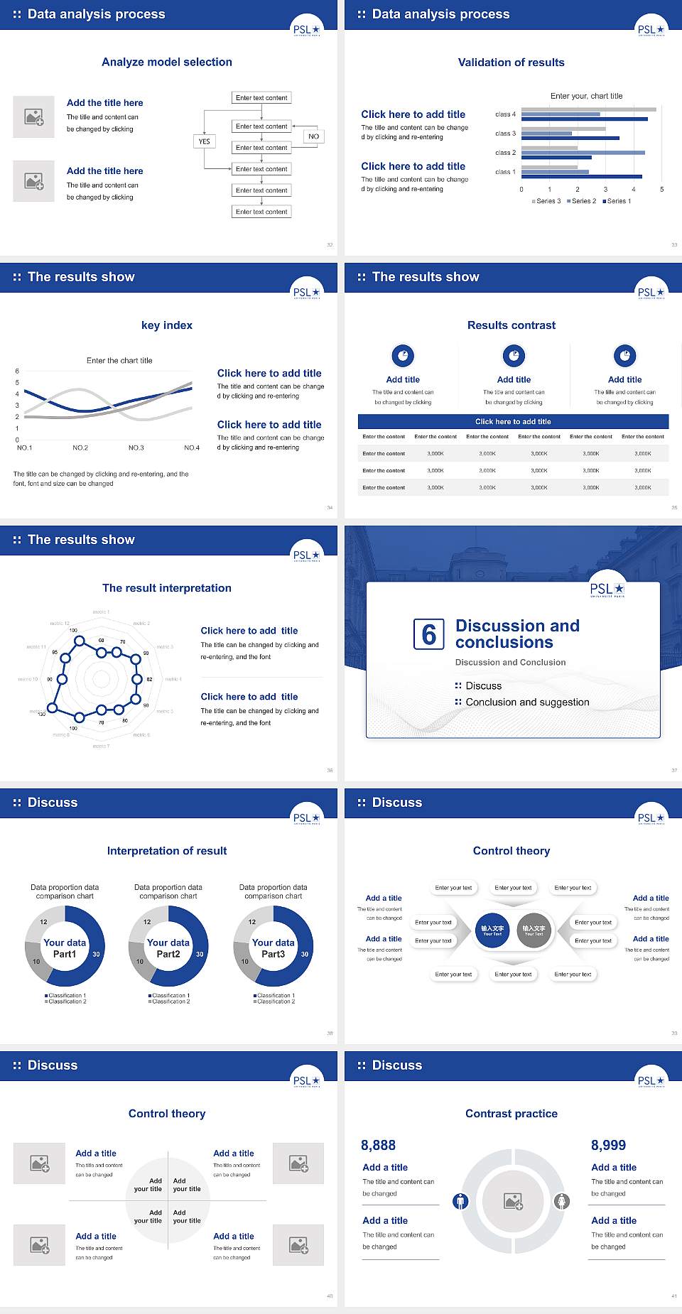 Paris Sciences et Lettres University Graduation Thesis Defense PPT Template4:3 ratio PPT effect preview image5