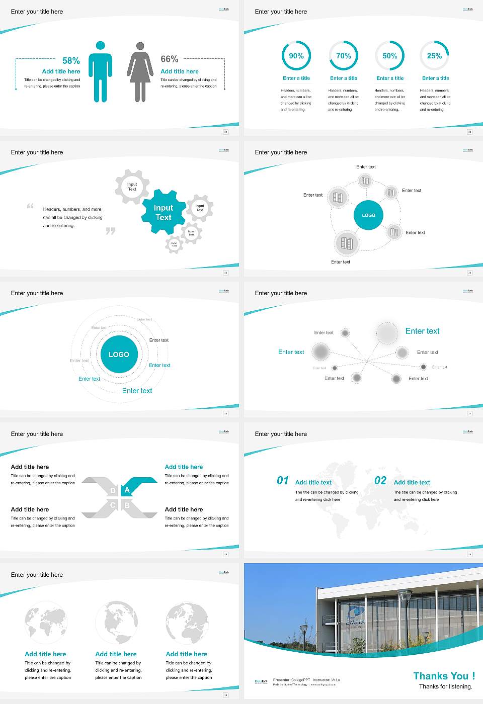 Paris Institute of Technology Course/Courseware Creation PPT Template16:9 ratio PPT effect preview image4