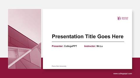 Paris Cité University General PPT Template