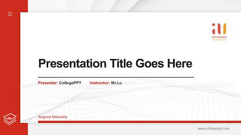 Avignon University Thesis Proposal/Graduation Defense PPT Template