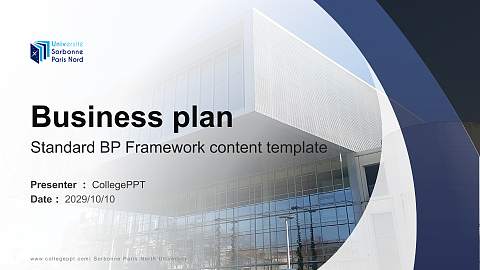 Sorbonne Paris North University Competition/Entrepreneurship Contest PPT Template