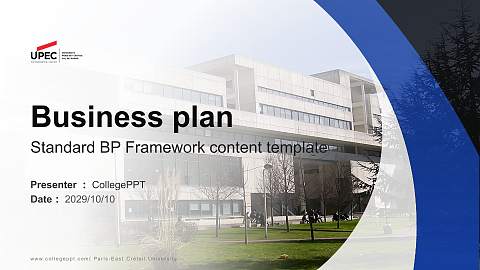 Paris-East Créteil University Competition/Entrepreneurship Contest PPT Template