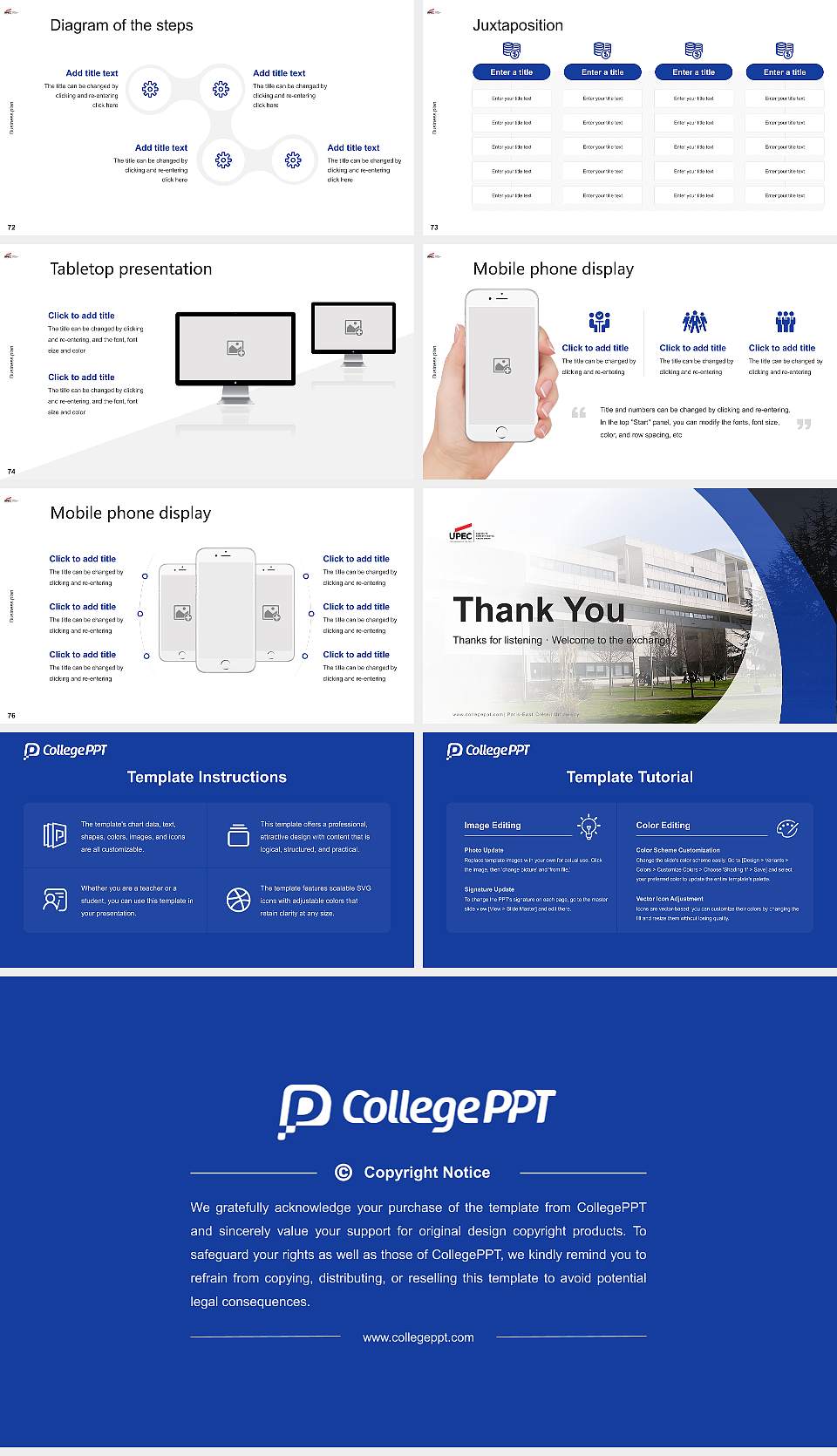 Paris-East Créteil University Competition/Entrepreneurship Contest PPT Template16:9 ratio PPT effect preview image9