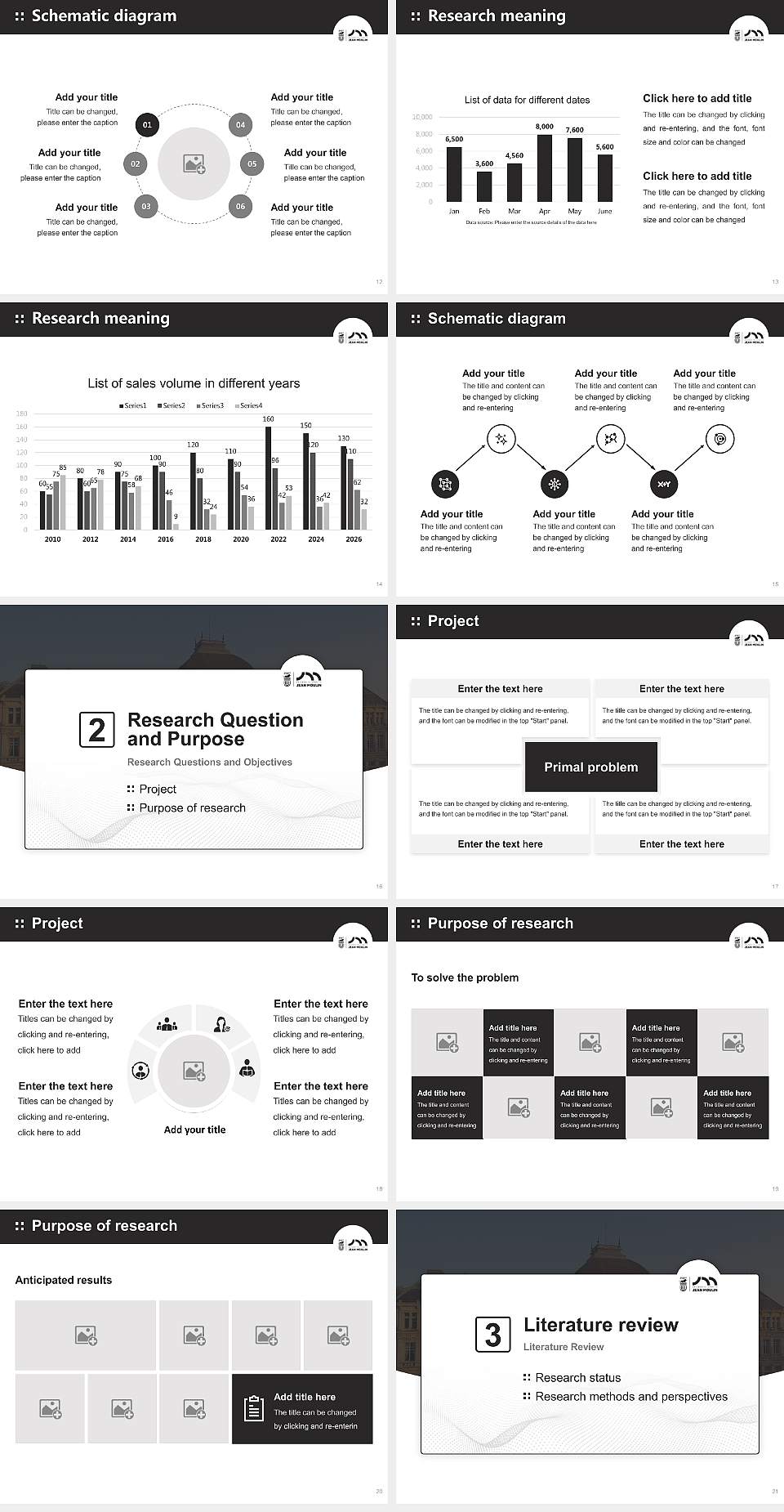 Jean Moulin University Lyon 3 Graduation Thesis Defense PPT Template4:3 ratio PPT effect preview image3