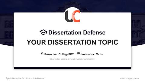 Champollion National University Institute Graduation Thesis Defense PPT Template
