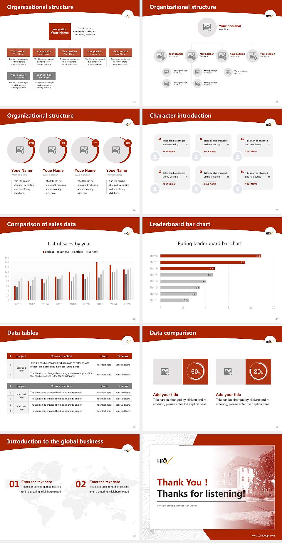 University of Public Administration Bremen Academic Presentation/Research Findings Report PPT Template4:3 ratio PPT effect preview image4