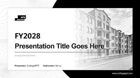 University of the Arts Bremen Academic Presentation/Research Findings Report PPT Template