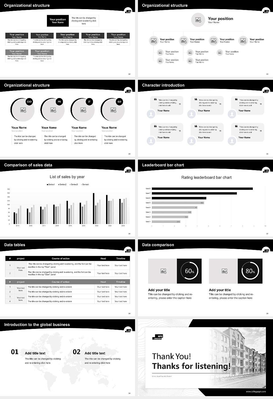 University of the Arts Bremen Academic Presentation/Research Findings Report PPT Template16:9 ratio PPT effect preview image4