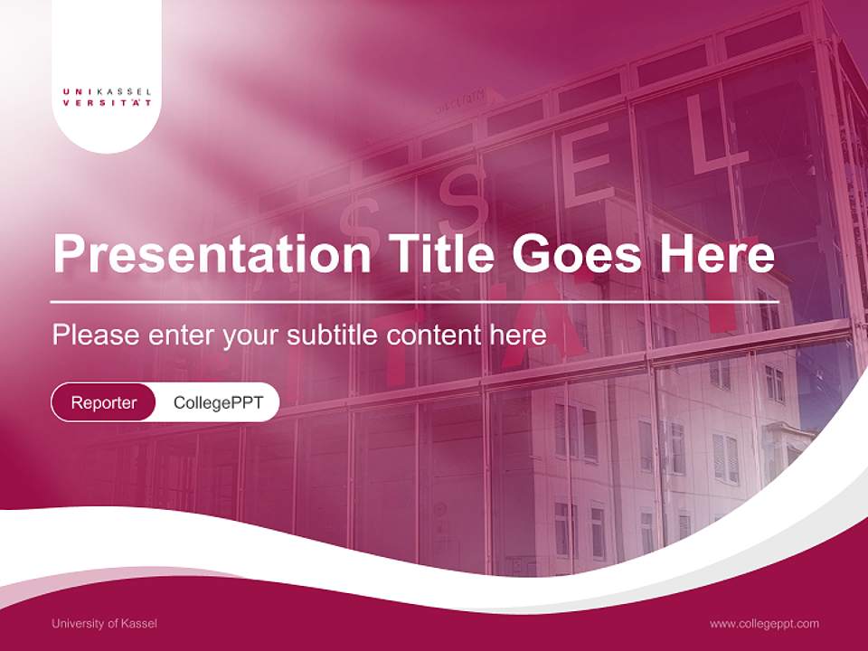 University of Kassel Lecture Sharing and Networking Event PPT Template4:3 ratio PPT effect preview image4