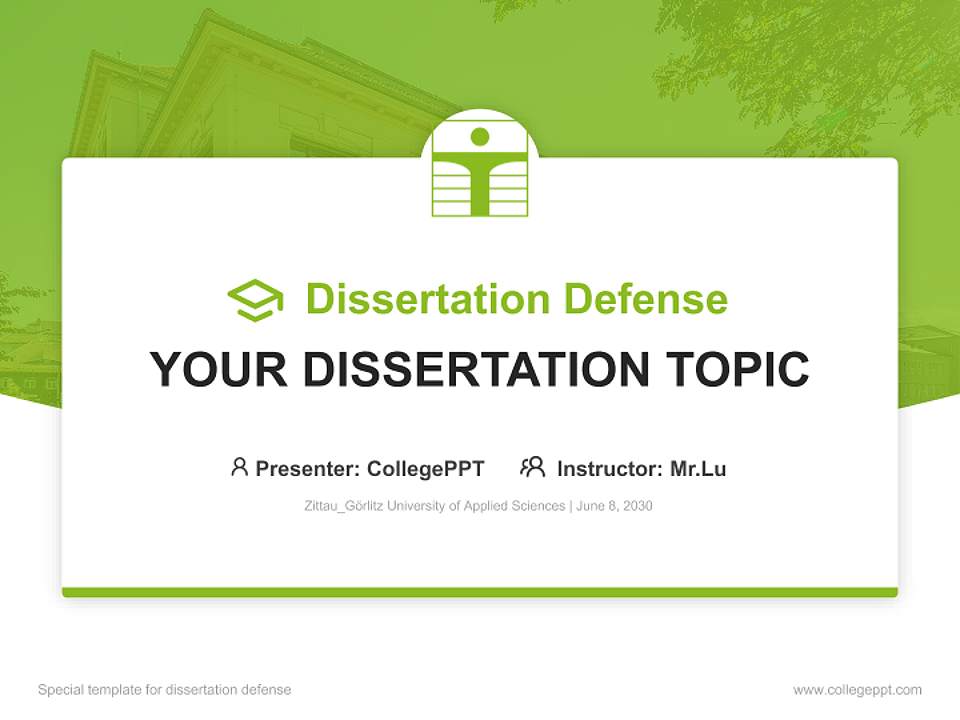 Zittau_Görlitz University of Applied Sciences Graduation Thesis Defense PPT Template4:3 ratio PPT effect preview image7