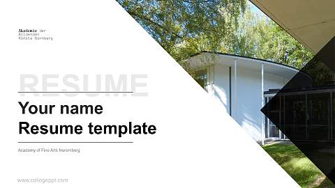 Academy of Fine Arts Nuremberg Resume PPT Template
