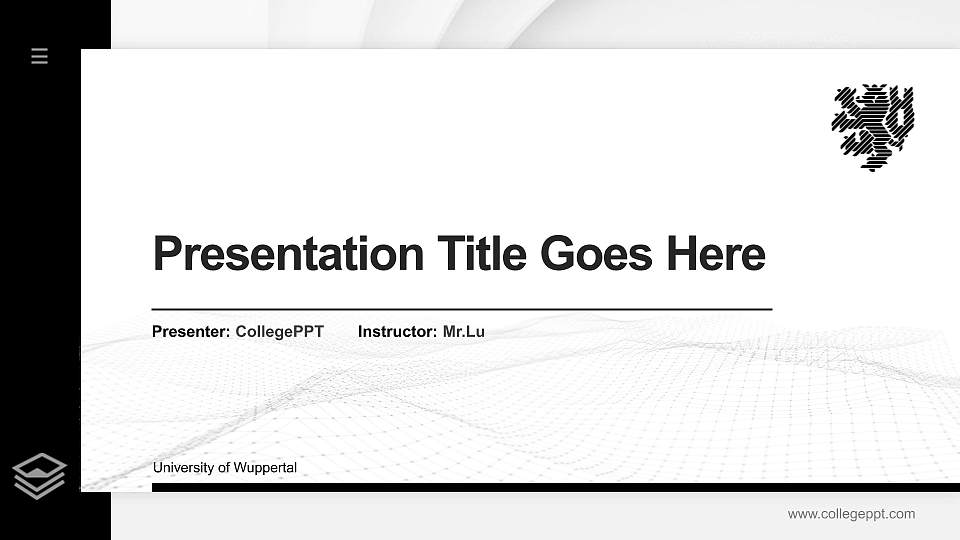University of Wuppertal Thesis Proposal/Graduation Defense PPT Template16:9 ratio PPT effect preview image