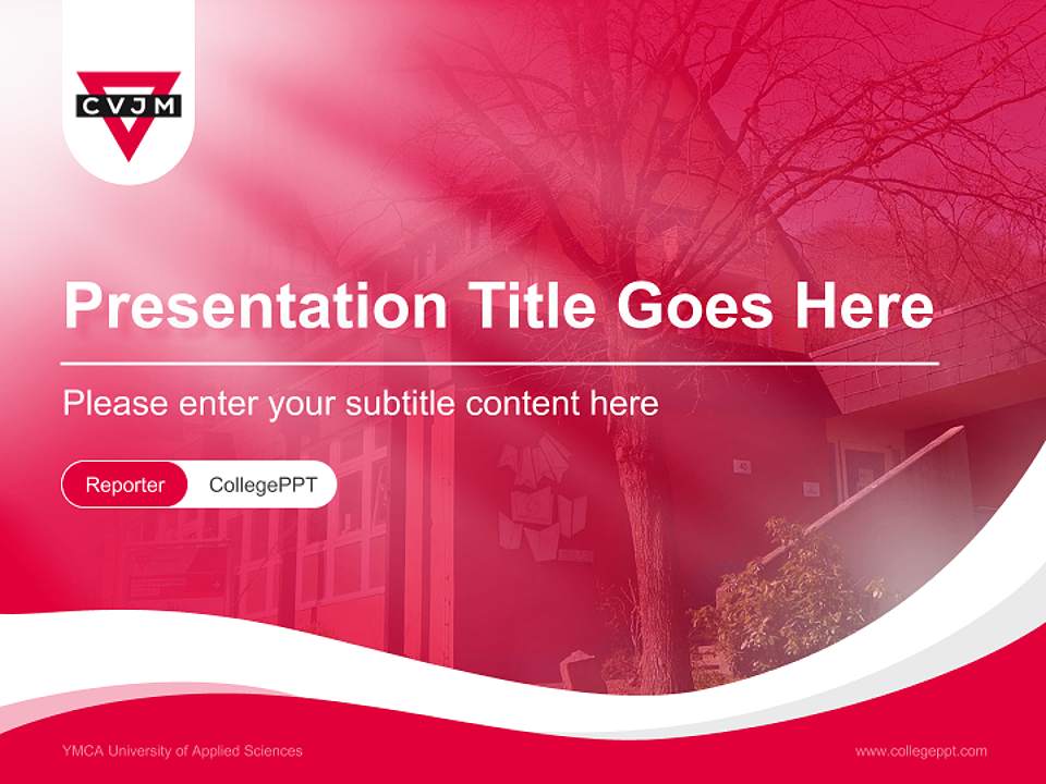 YMCA University of Applied Sciences Lecture Sharing and Networking Event PPT Template4:3 ratio PPT effect preview image4