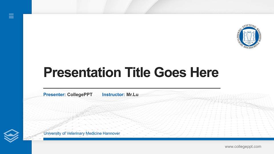 University of Veterinary Medicine Hannover Thesis Proposal/Graduation Defense PPT Template16:9 ratio PPT effect preview image