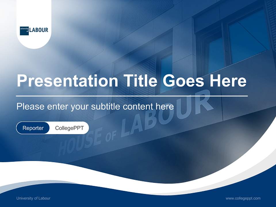 University of Labour Lecture Sharing and Networking Event PPT Template4:3 ratio PPT effect preview image4