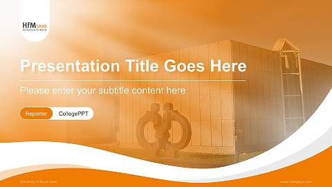 University of Music Saar Lecture Sharing and Networking Event PPT Template