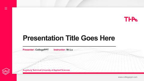 Augsburg Technical University of Applied Sciences Thesis Proposal/Graduation Defense PPT Template
