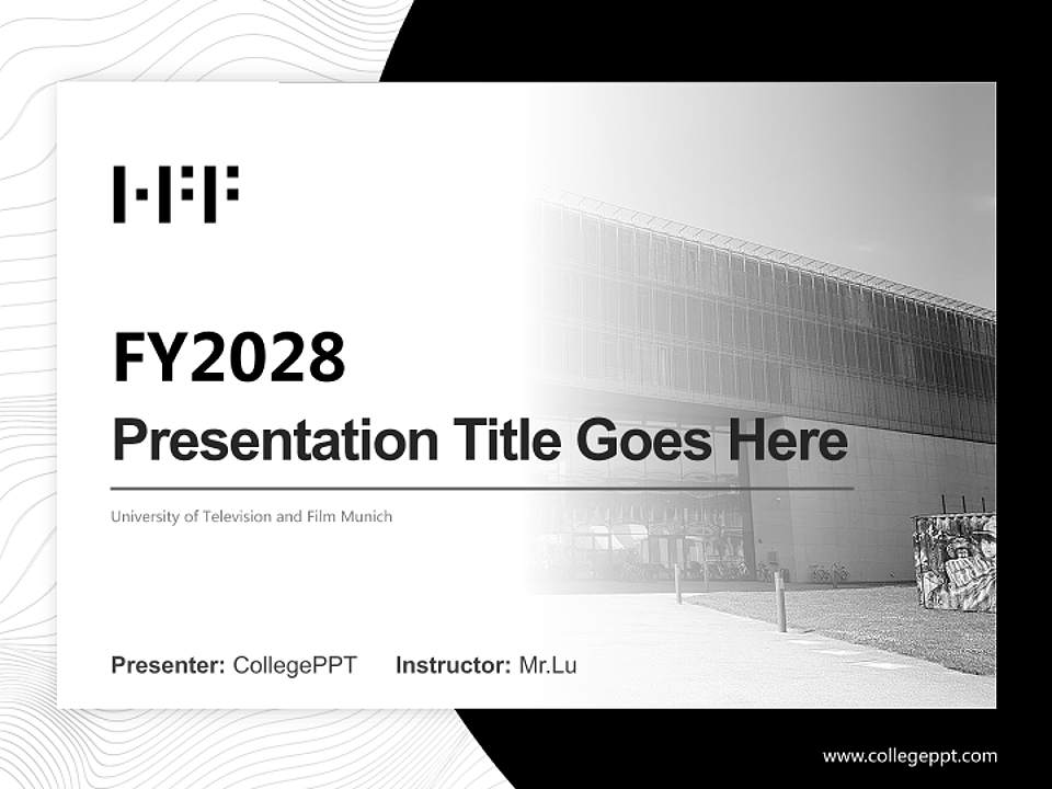 University of Television and Film Munich Academic Presentation/Research Findings Report PPT Template4:3 ratio PPT effect preview image5