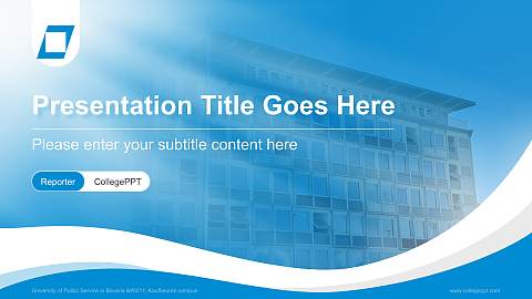 University of Public Service in Bavaria – Kaufbeuren campus Lecture Sharing and Networking Event PPT Template