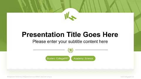 Westphalian University of Applied Sciences – Bocholt campus National Scholarship Defense PPT Template