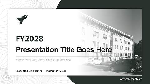Wismar University of Applied Sciences：Technology, Business and Design Academic Presentation/Research Findings Report PPT Template