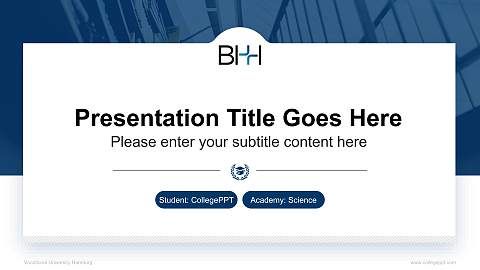 Vocational University Hamburg National Scholarship Defense PPT Template
