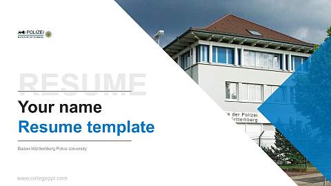 Baden-Württemberg Police University Resume PPT Template