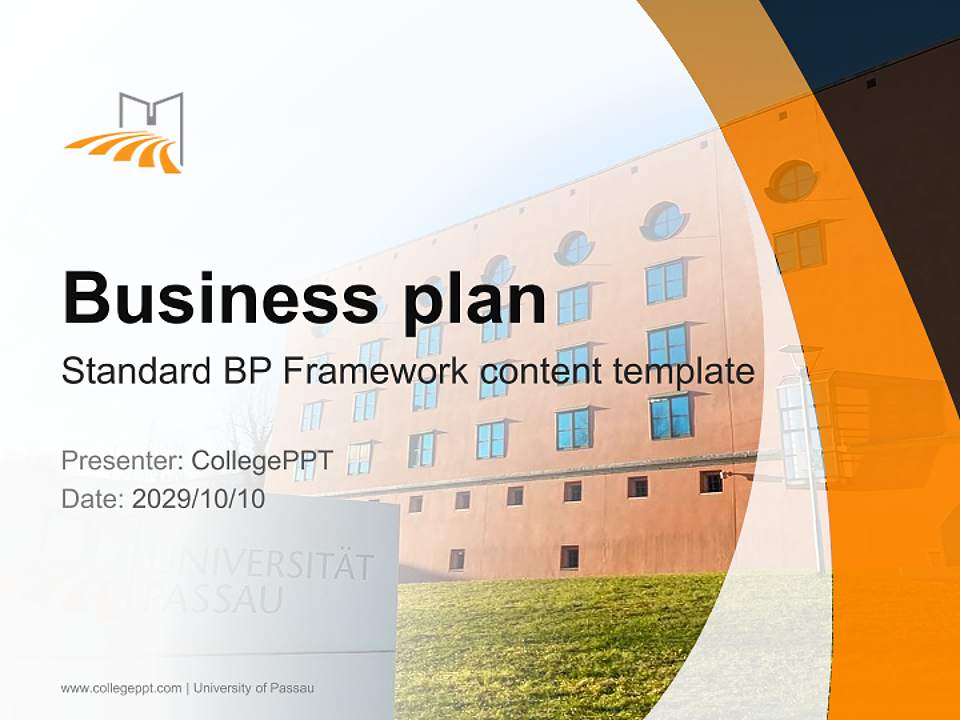 University of Passau Competition/Entrepreneurship Contest PPT Template4:3 ratio PPT effect preview image9